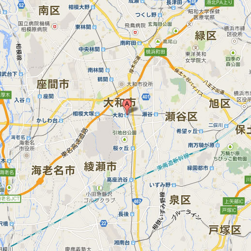 (大和市中央を出発とした場合の基本運賃範囲の目安ですので、<br />
出発地点によりその範囲の目安は異なります)